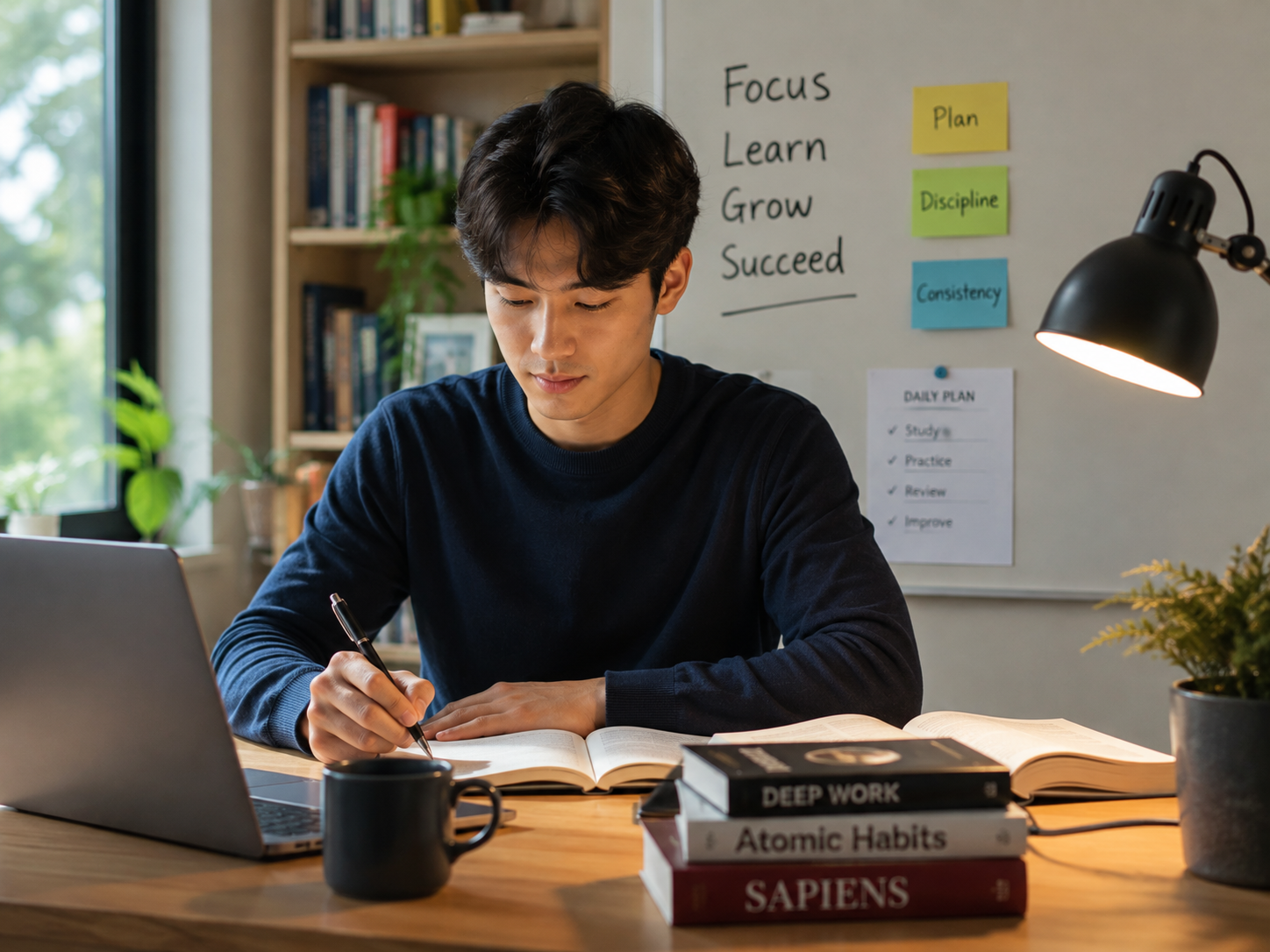 Education visualization — focused learning, growth, and intellectual achievement