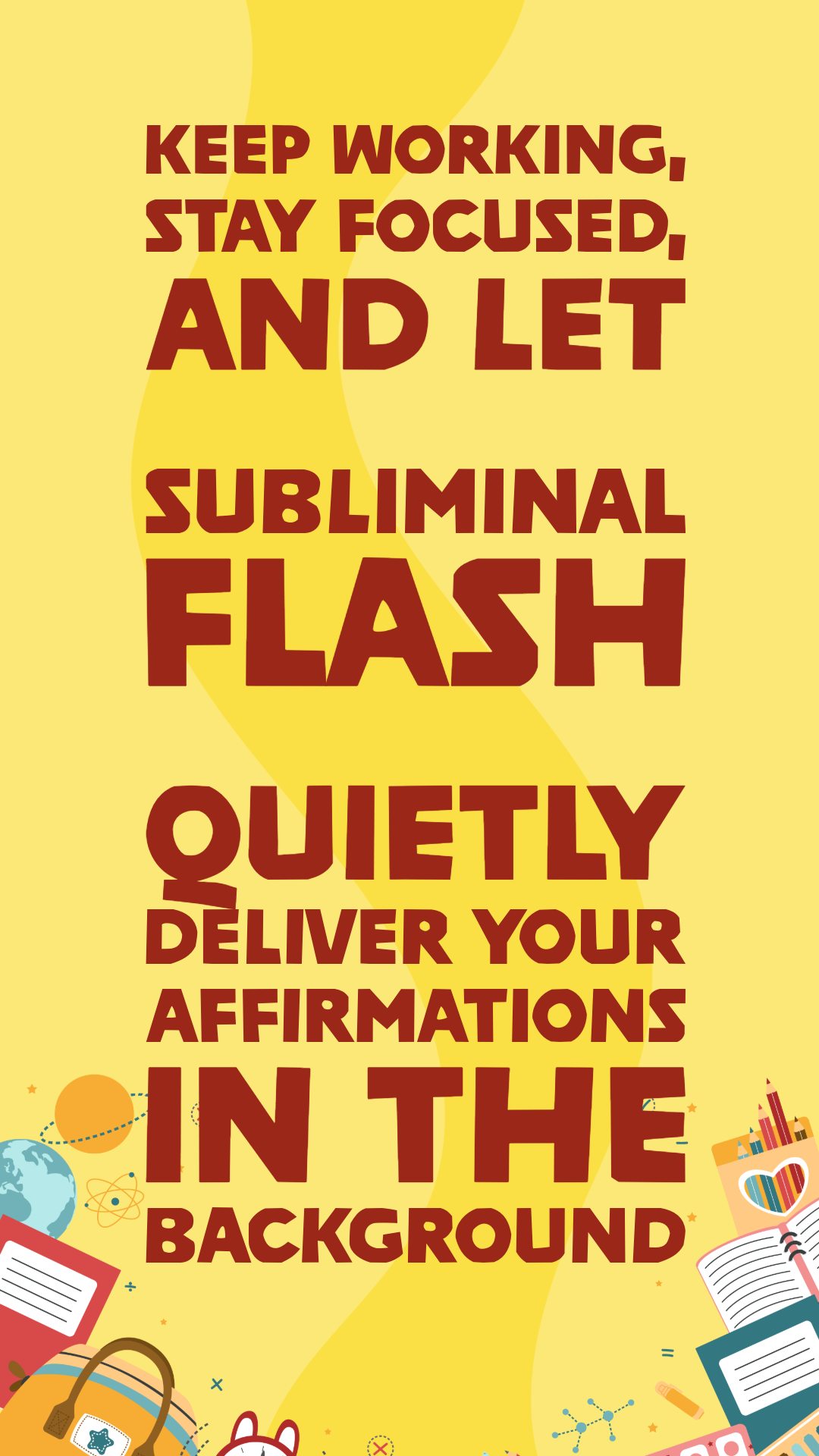 Subliminal Flash app screen showing image visualization session
